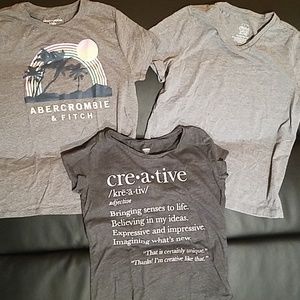 Girls size 14 lot of 3 Grey Tshirts
